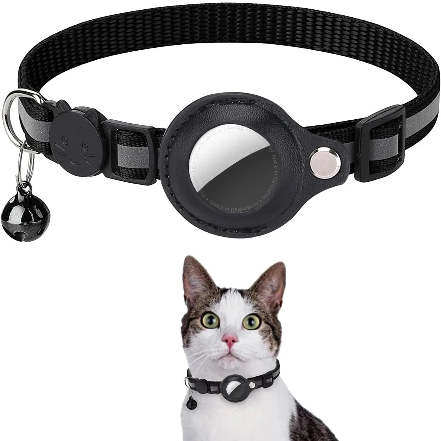 Collier GPS AirTag pour Chat Noir