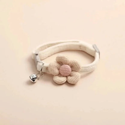 Collier pour Chat - Fleurs Kaki