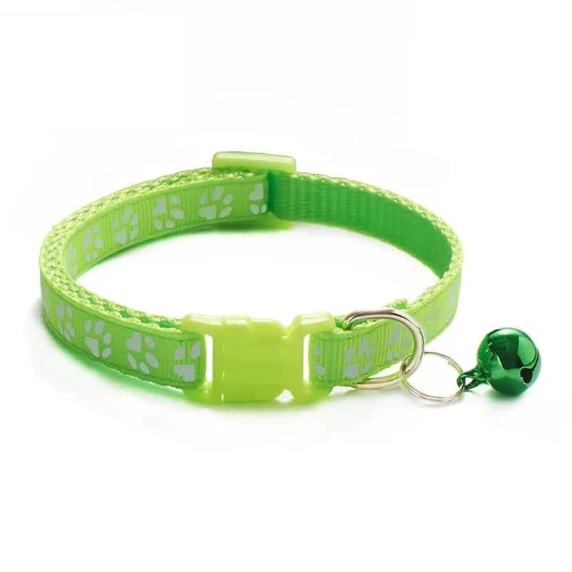 Collier pour Chat - ''Le Classique'' Vert Fluo