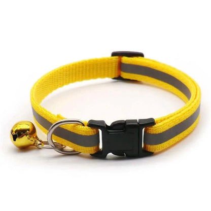 Collier Réfléchissant Chat - Sécurité et Élégance | PetLuv.ch Jaune