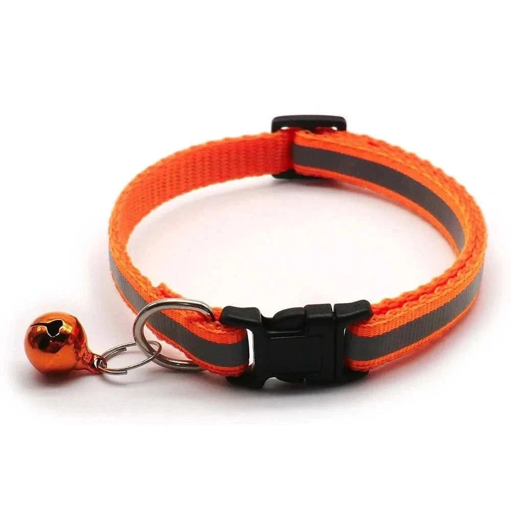 Collier Réfléchissant Chat - Sécurité et Élégance | PetLuv.ch Orange
