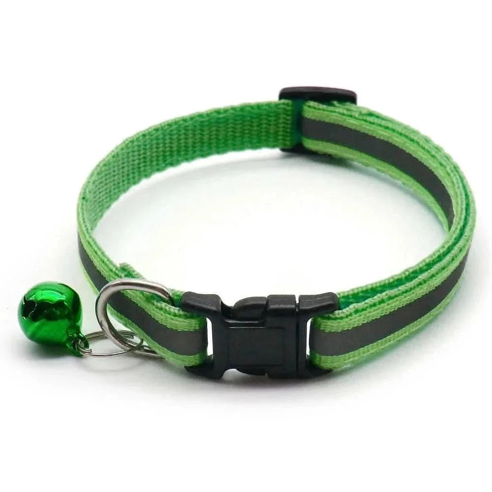 Collier Réfléchissant Chat - Sécurité et Élégance | PetLuv.ch Vert