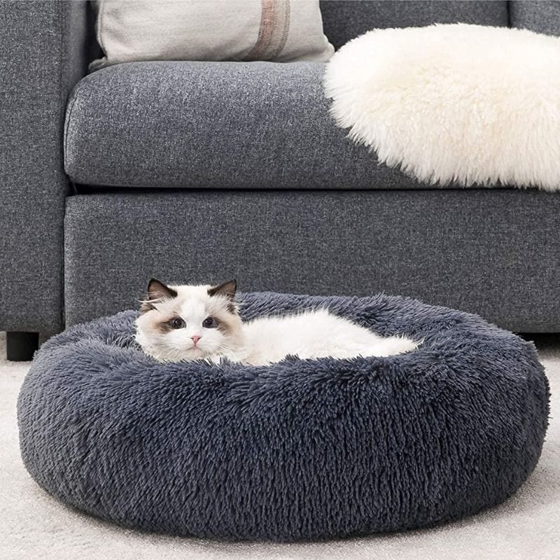 Coussin apaisant pour chat KittyBed™ - PetLuv Gris foncé