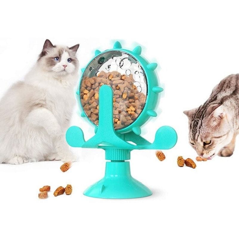 Jouet distributeur de croquettes pour chat | KittyMill™ Bleu