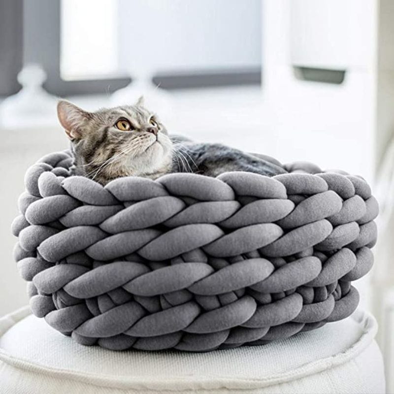 Le Panier pour Chat KITTYBASKET™ - PetLuv Gris foncé