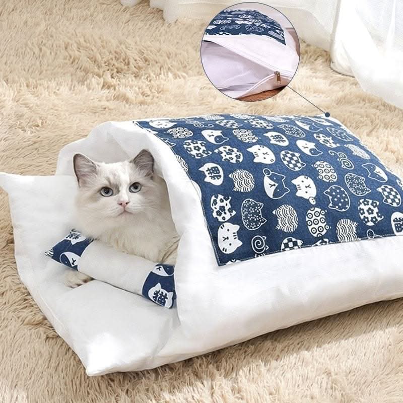Lit pour chat KittySleep - Qualité Premium - Marque Suisse Bleu