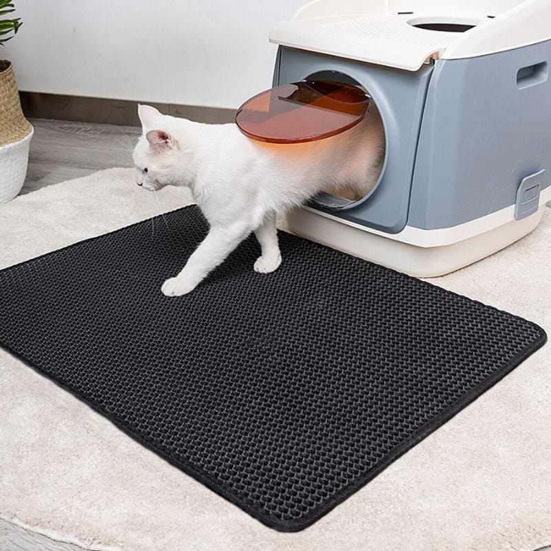 Tapis pour bac à litière pour chats | KittyMat™ L 55X75cm